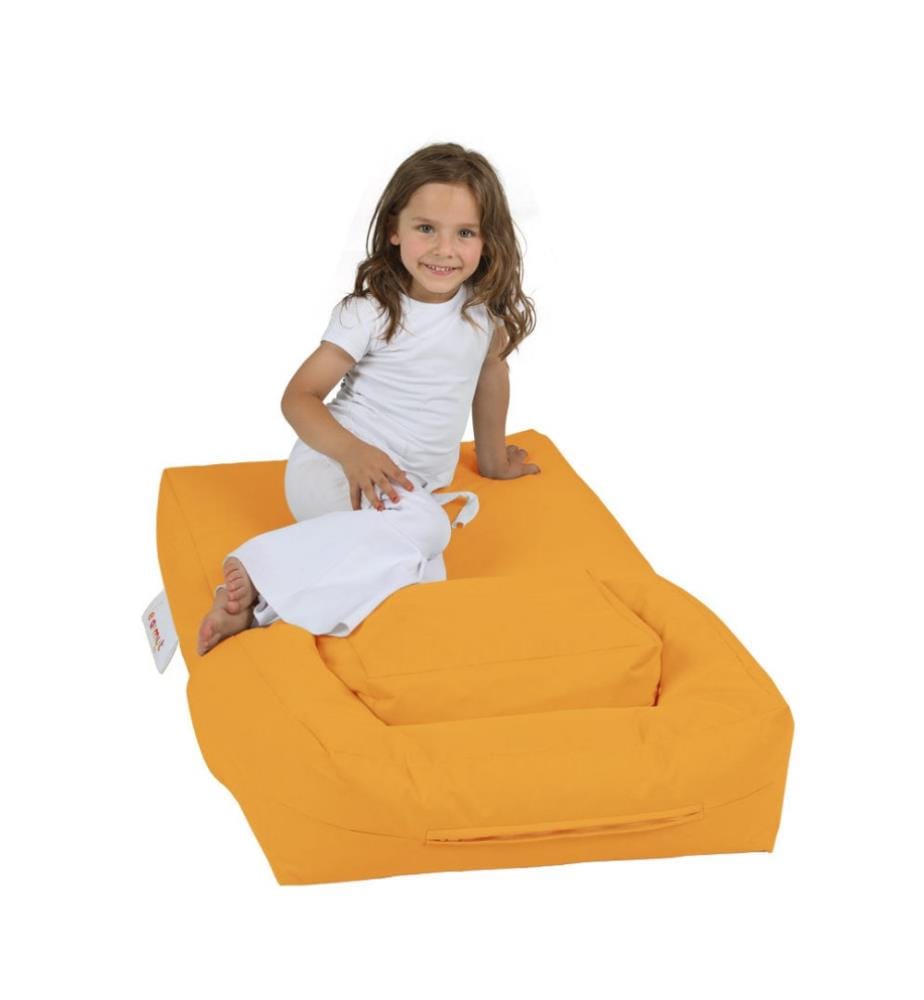 Garten-Sitzsack, Orange, hochdichter, recycelter Styropor, Polyester-Gewebe