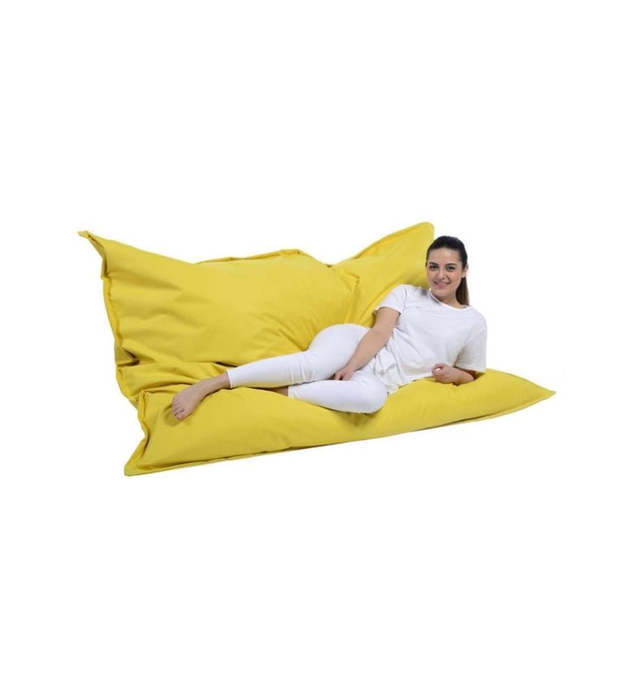 Garden Bean Bag, Yellow, High Density Recycled Styrofoam, Polyester Fabric