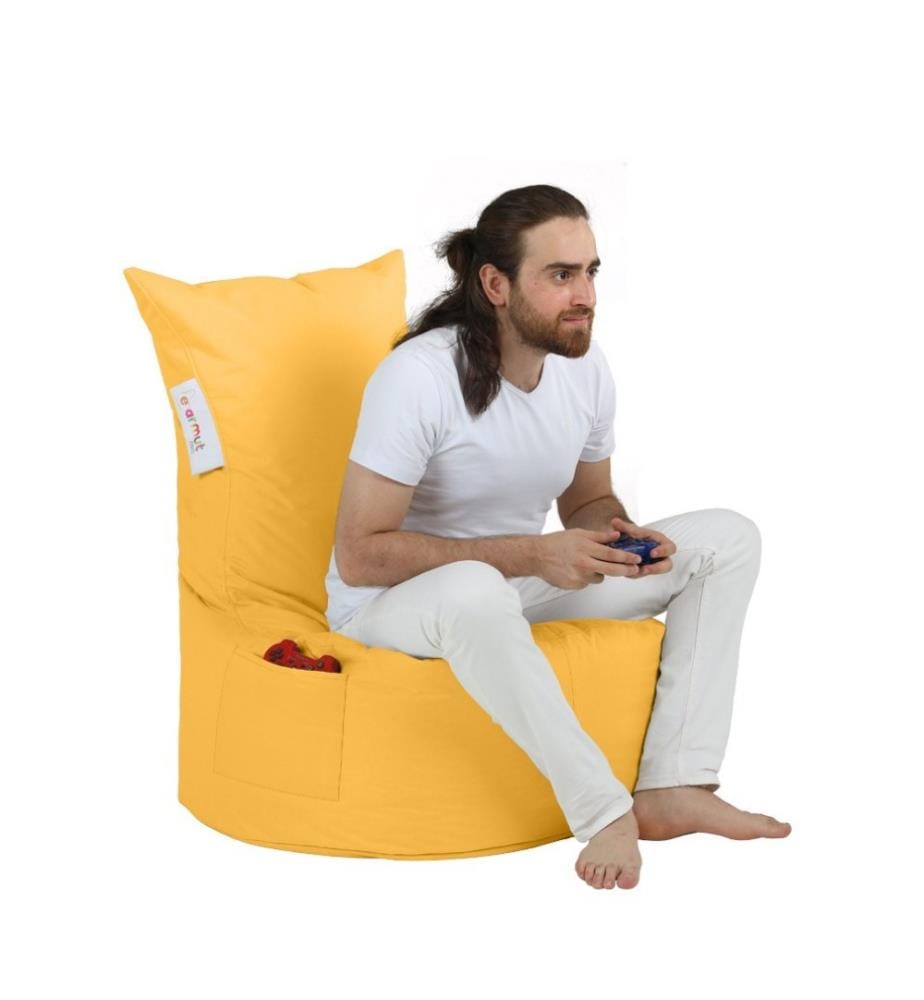 Garten-Sitzsack, gelb, 100% Styropor mit hoher Dichte, Stoff: 100% Polyester