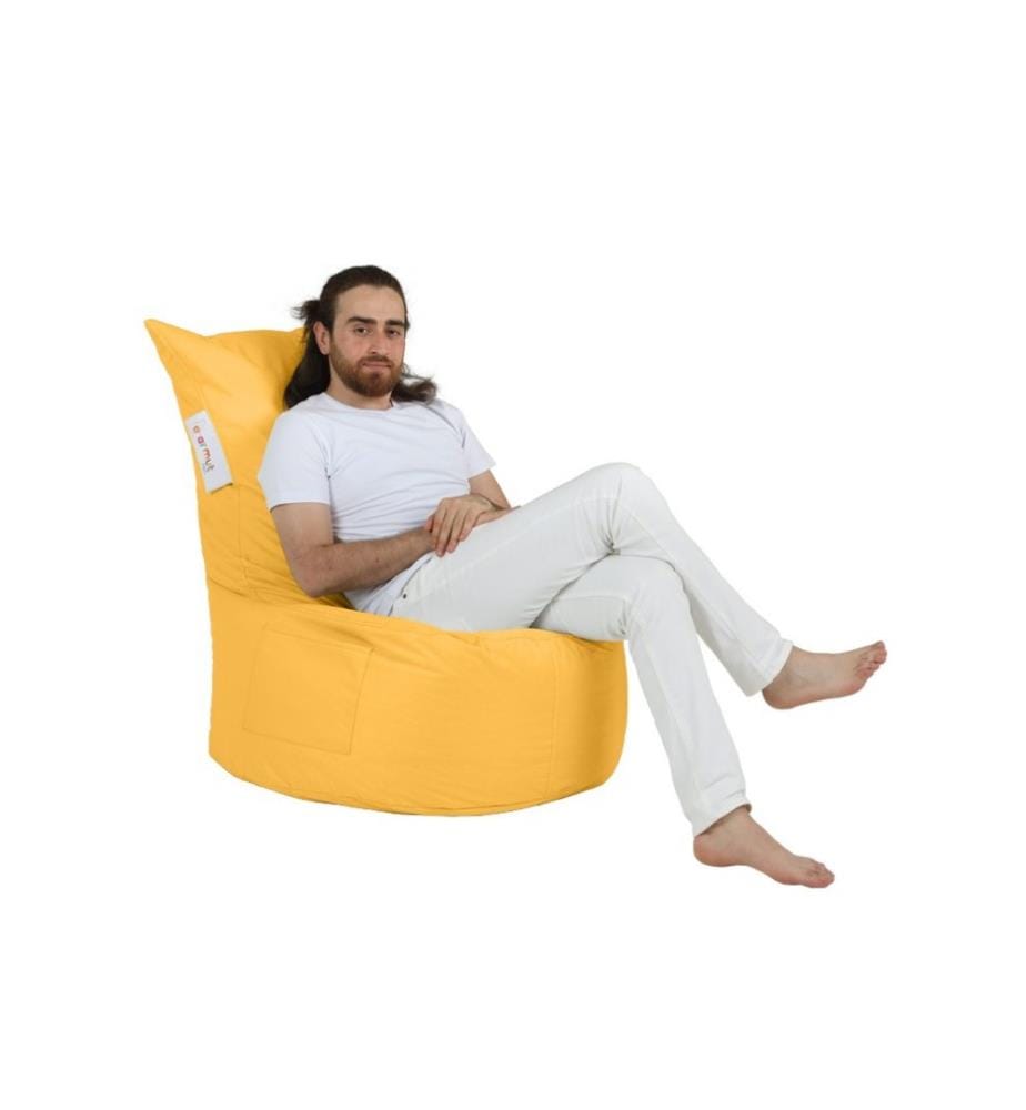 Garten-Sitzsack, gelb, 100% Styropor mit hoher Dichte, Stoff: 100% Polyester
