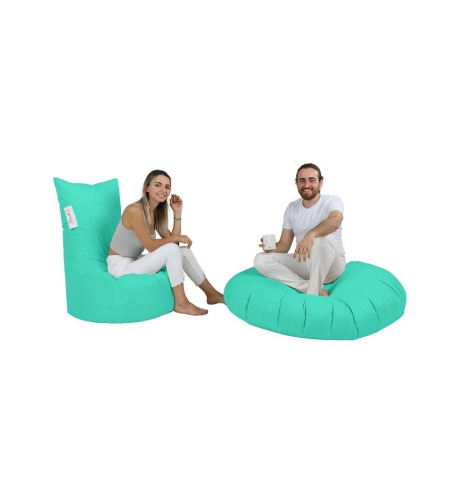 Garten-Sitzsack, Türkis, 100% Styropor mit hoher Dichte, Stoff: 100% Polyester