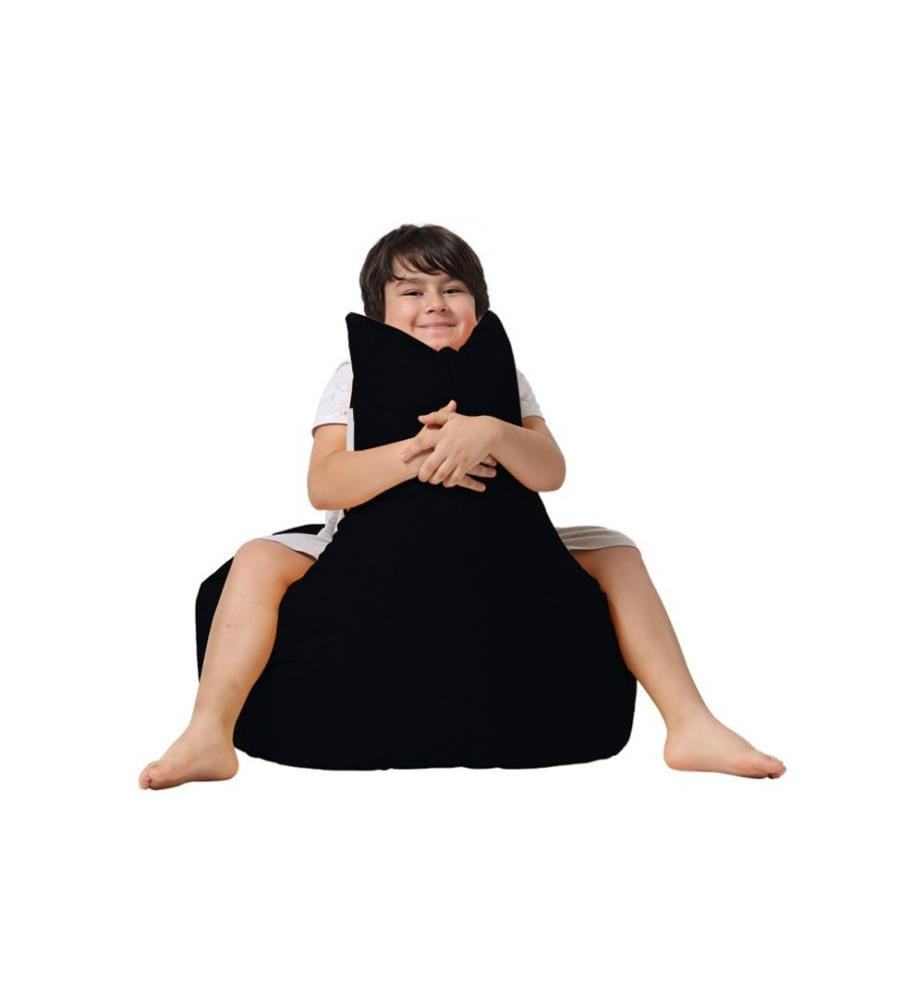 Garten-Sitzsack, Schwarz, 100% hochdichter, recycelter Styropor, Stoff: 100% Polyester