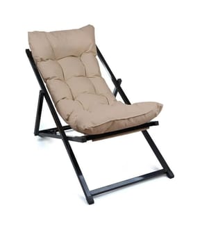 Sonnenliege, Nerz, 100% Metall, Stoff: 100% Polyester