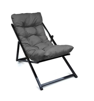 Sonnenliege, Dunkelgrau, 100% Metall, Stoff: 100% Polyester