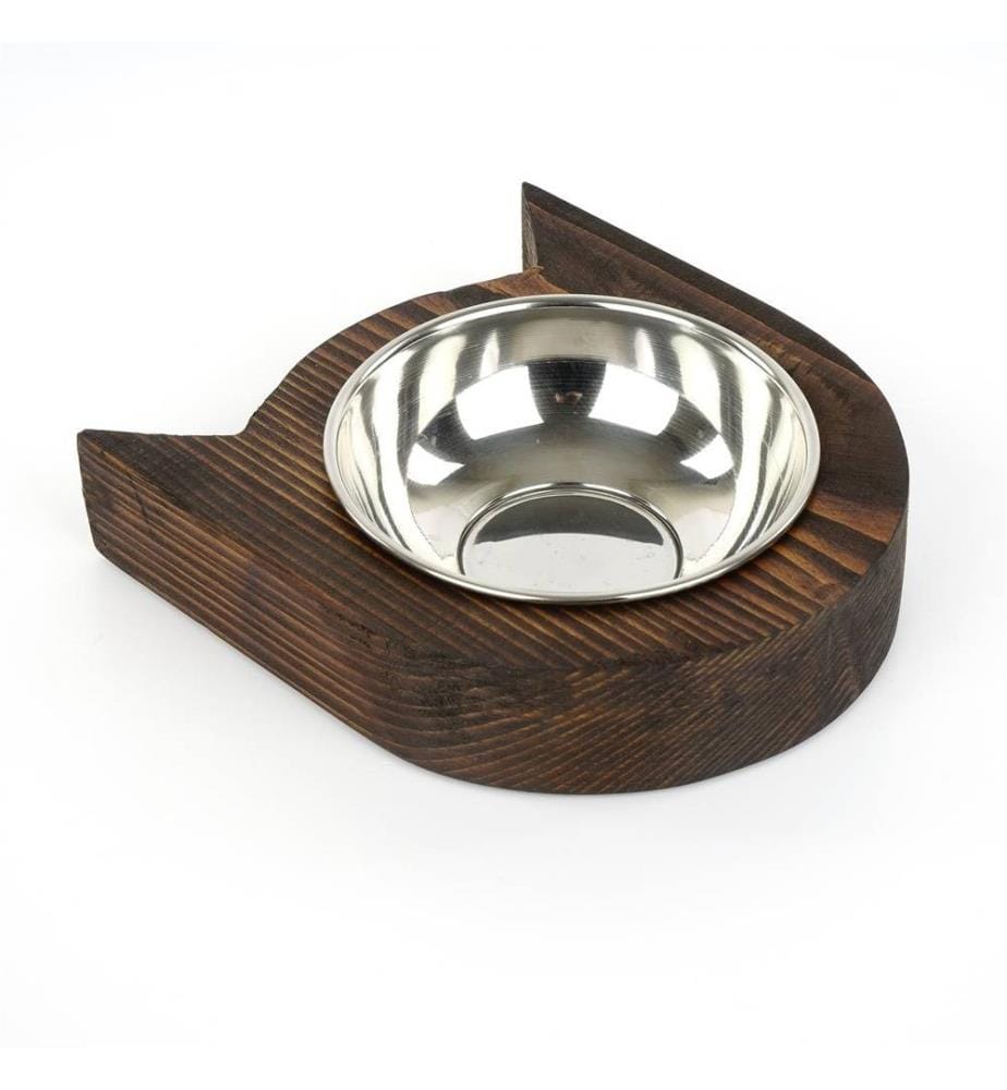 Gamelle pour animaux de compagnie, noyer, épicéa