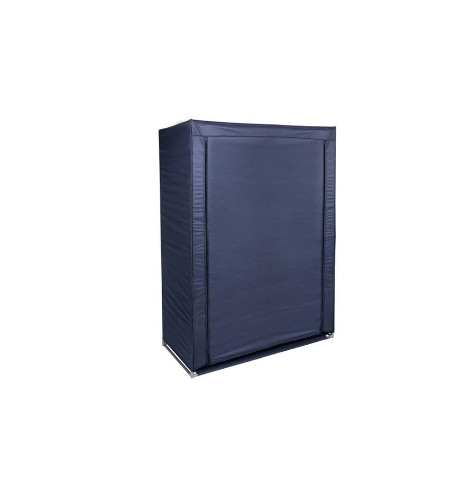 Borsa portaoggetti, blu scuro, tessuto di ovatta, struttura in metallo