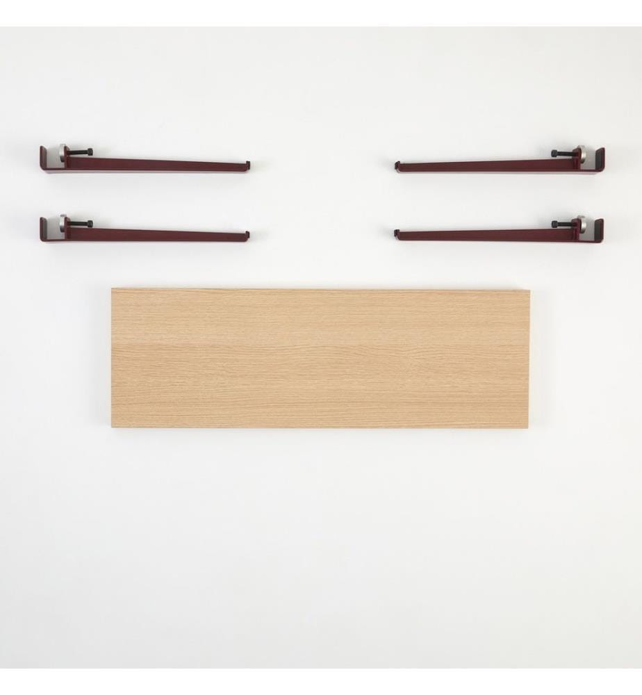 Panchina, legno bordeaux, pannello di particelle rivestito in melamina