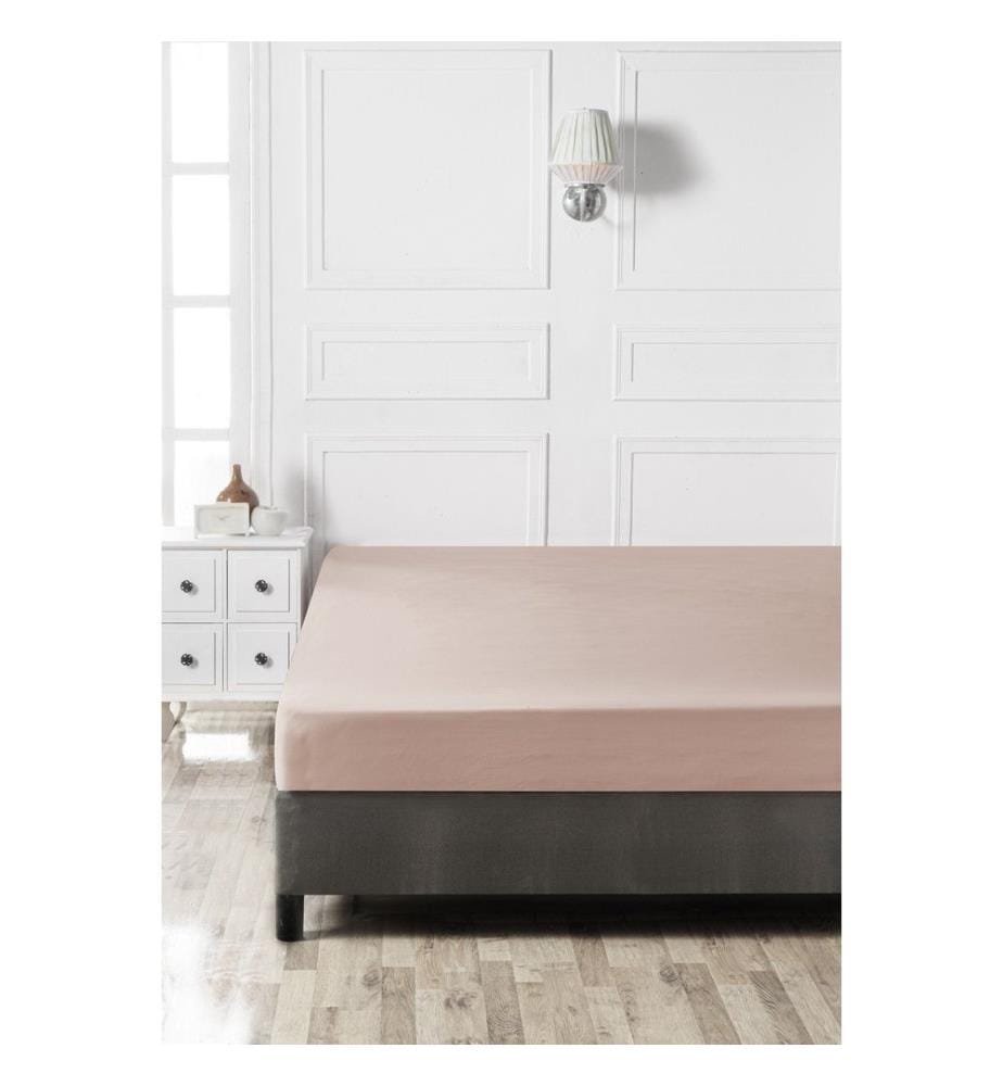 Ranforce Einzelnes kleines Spannbetttuch, Beige, 100% Baumwolle