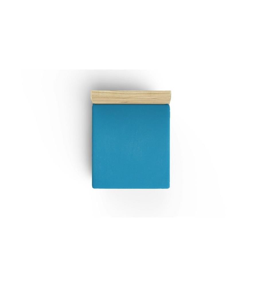 Ranforce Einzelnes kleines Spannbetttuch, Sax Blue, 100% Baumwolle