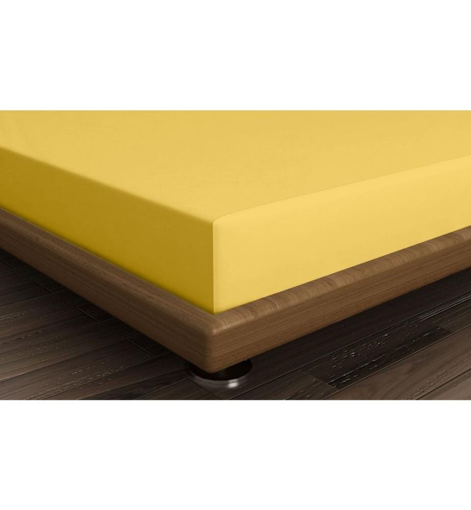 Ranforce Single Small Fitted Sheet, Dark Yellow, 100% coton