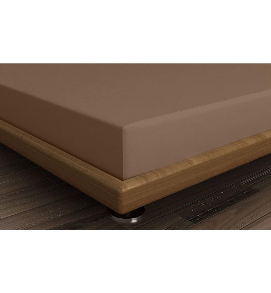 Lenzuolo singolo grande Ranforce, marrone, 100% cotone