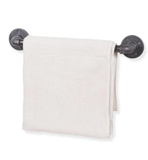 Gancio per tubo, grigio, metallo