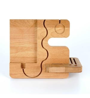 Organizzatore da tavolo, in legno, in legno massiccio