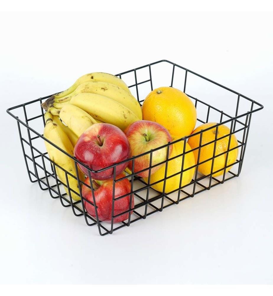 Organizzatore da cucina, nero, metallo