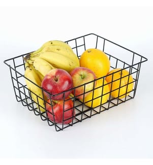 Organizzatore da cucina, nero, metallo