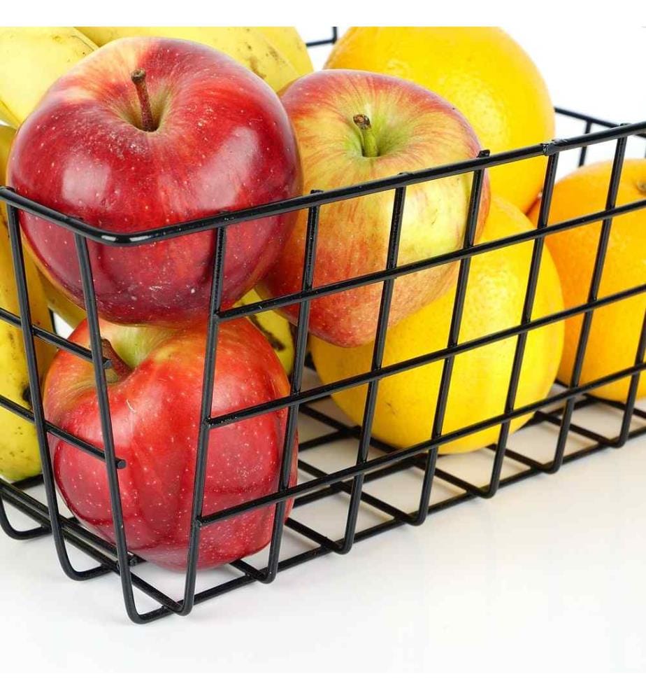 Organizzatore da cucina, nero, metallo
