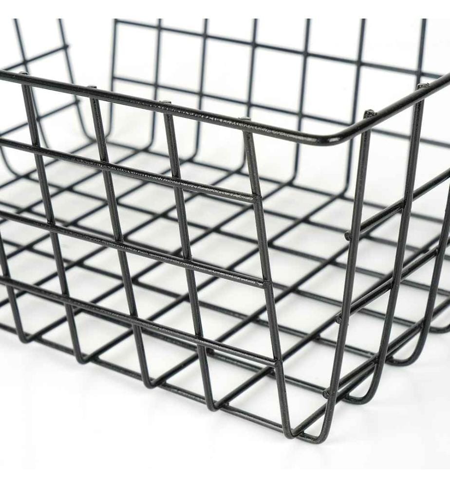 Organizzatore da cucina, nero, metallo