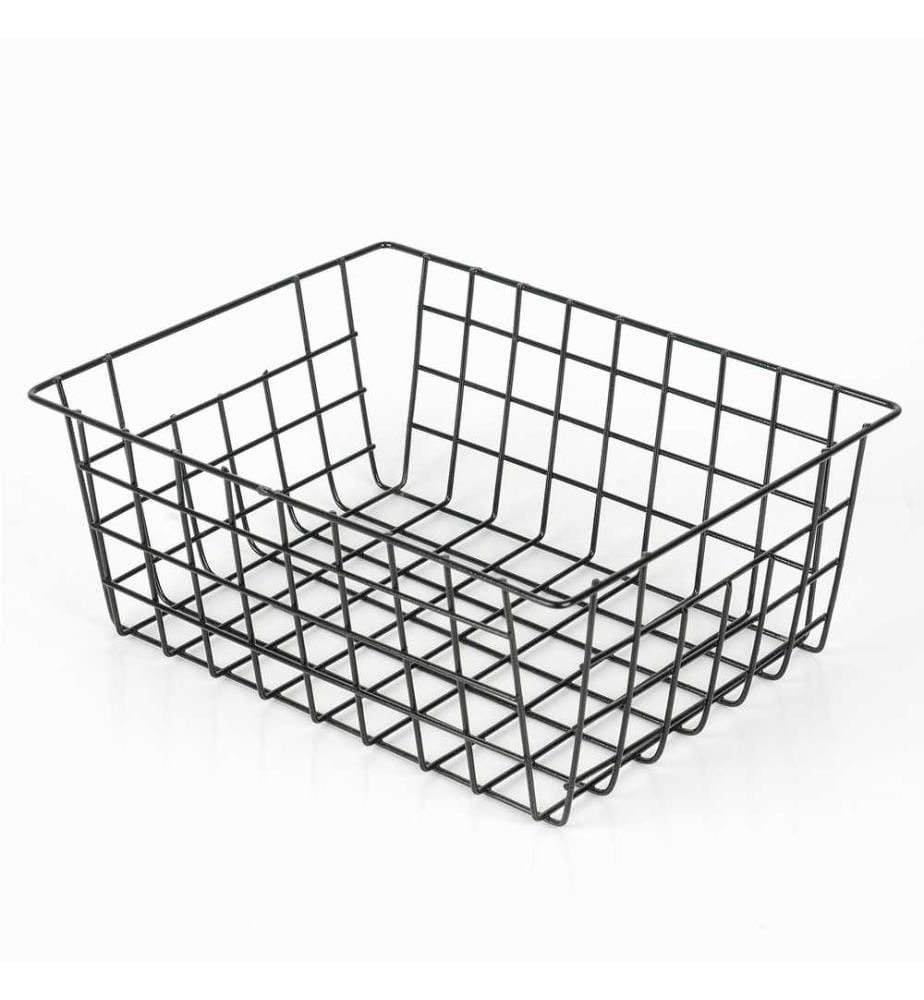 Organizzatore da cucina, nero, metallo