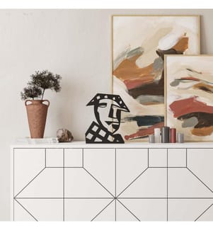 Oggetto decorativo, Nero, Metallo