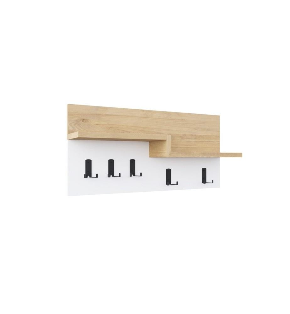 Kleiderbügel, Eiche, Weiss, Melaminbeschichtete Spanplatte