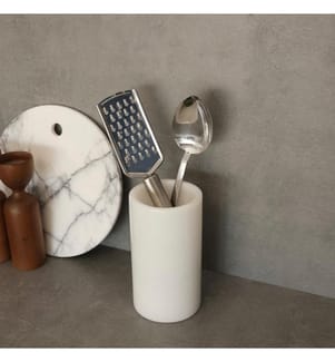Kitchen Organizer, White, 100% THASSOS MARBLE