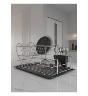 Cestello per piatti, cromato, 100% metallo