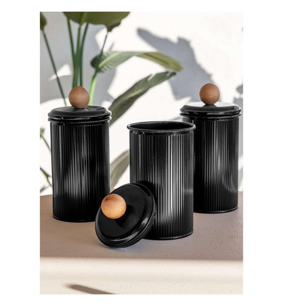 Storage Box Set, 3 Pieces, Black, 100% GALVANIZE