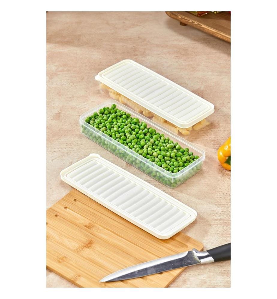 Storage Box Set, 4 Pieces, White, 100% PLASTIC