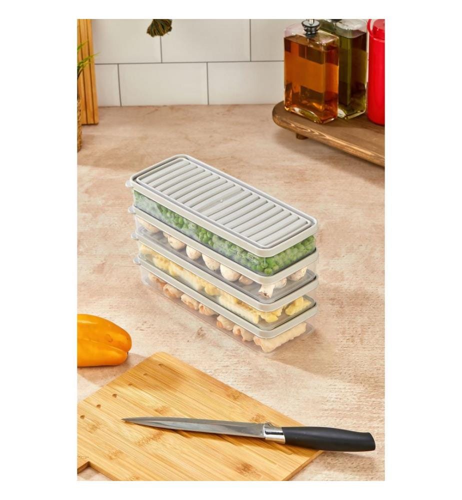Storage Box Set, 12 Pieces, Cream, 100% PLASTIC