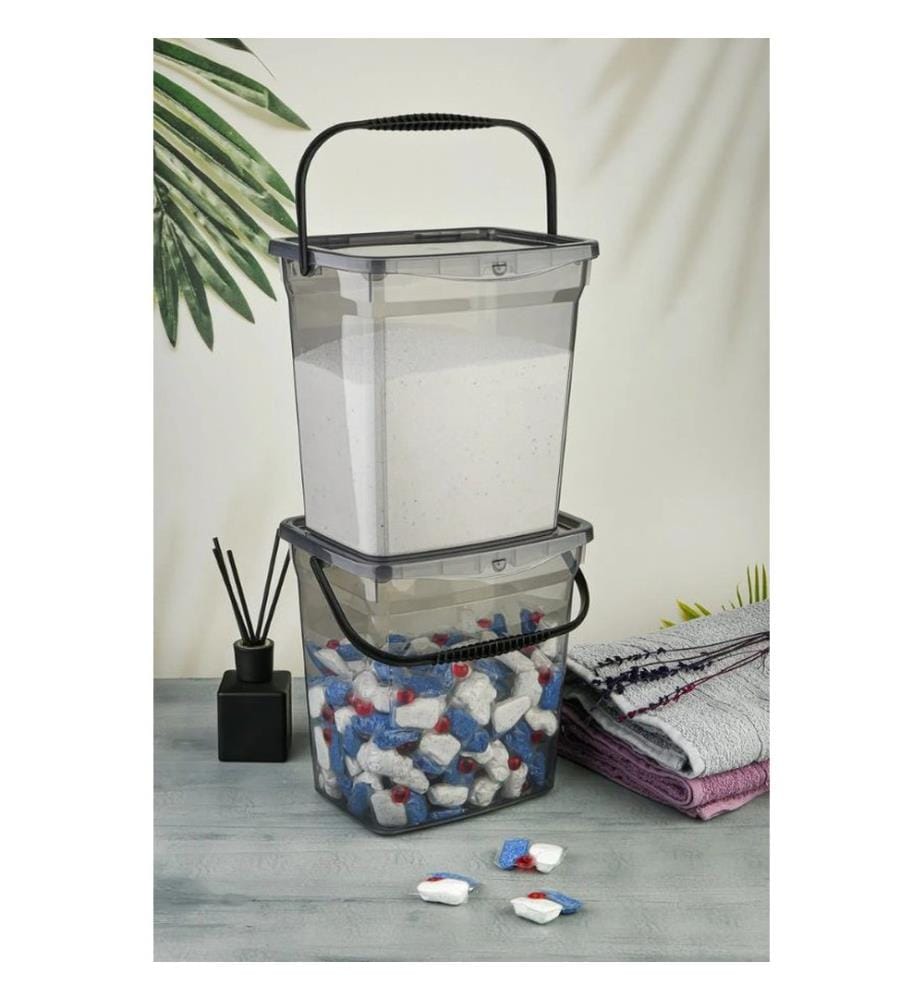 Storage Box Set, 4 Pieces, Trasnparent, 100% PLASTIC