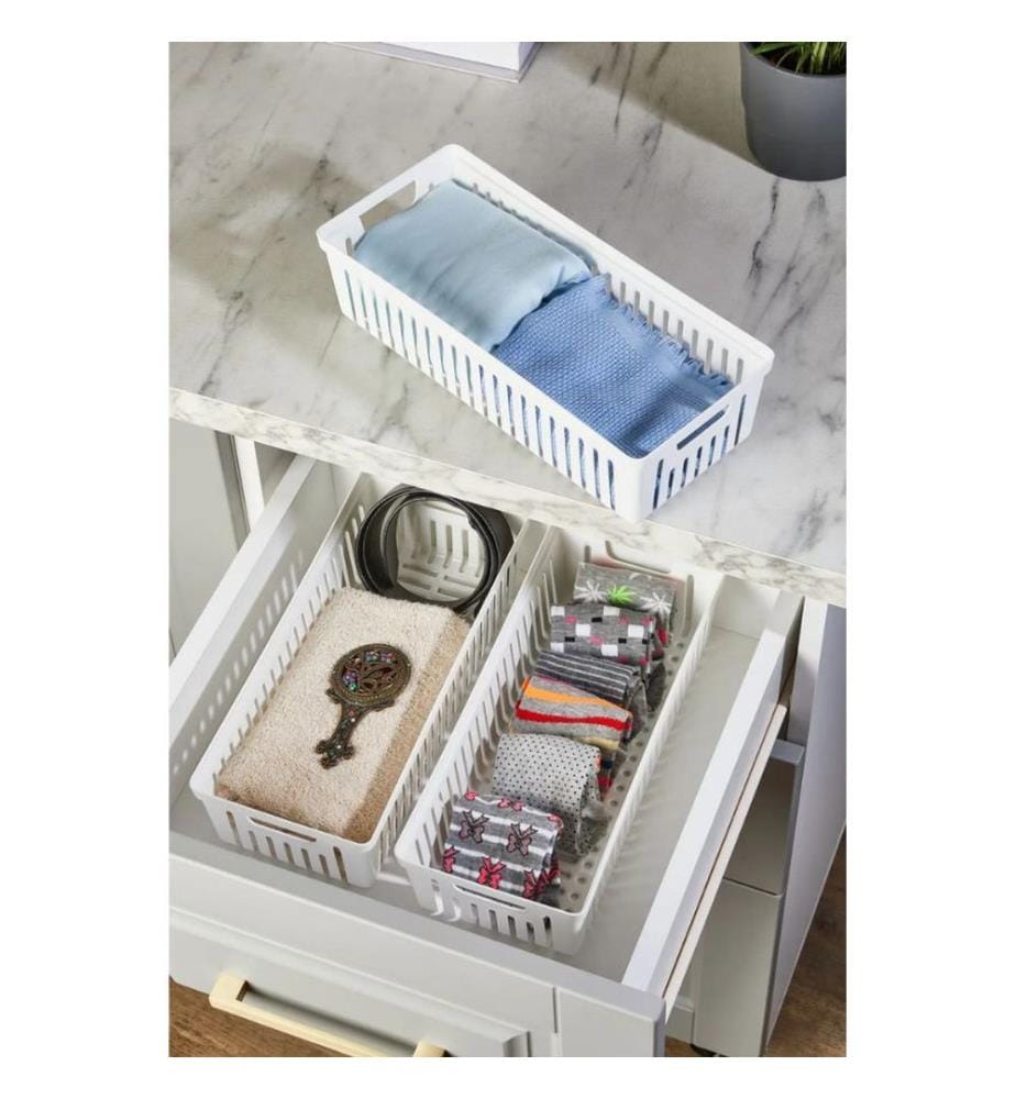 Kitchen Organizer, 3 Pieces, White, 100% PLASTIC