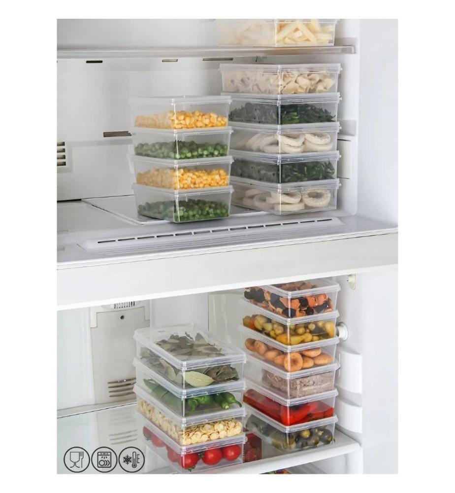 Storage Box Set, 20 Pieces, Trasnparent, 100% PLASTIC