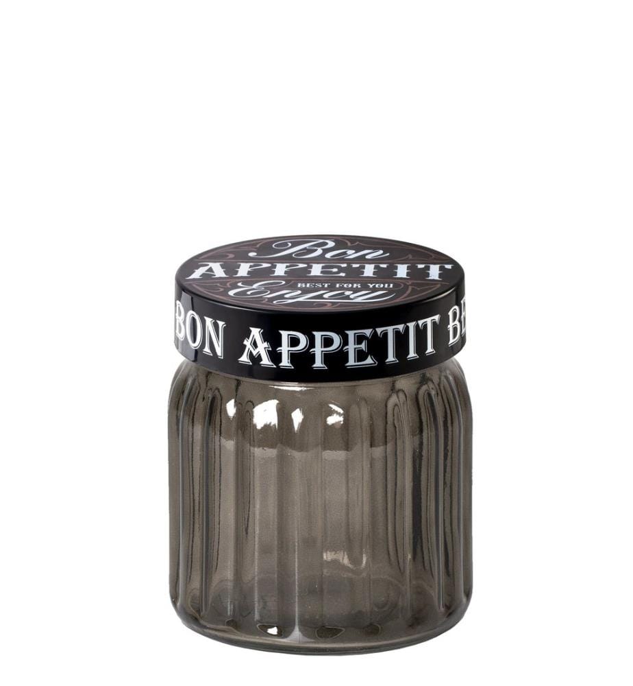 Canister, Multicolor, 100% Glass, Plastic Lid