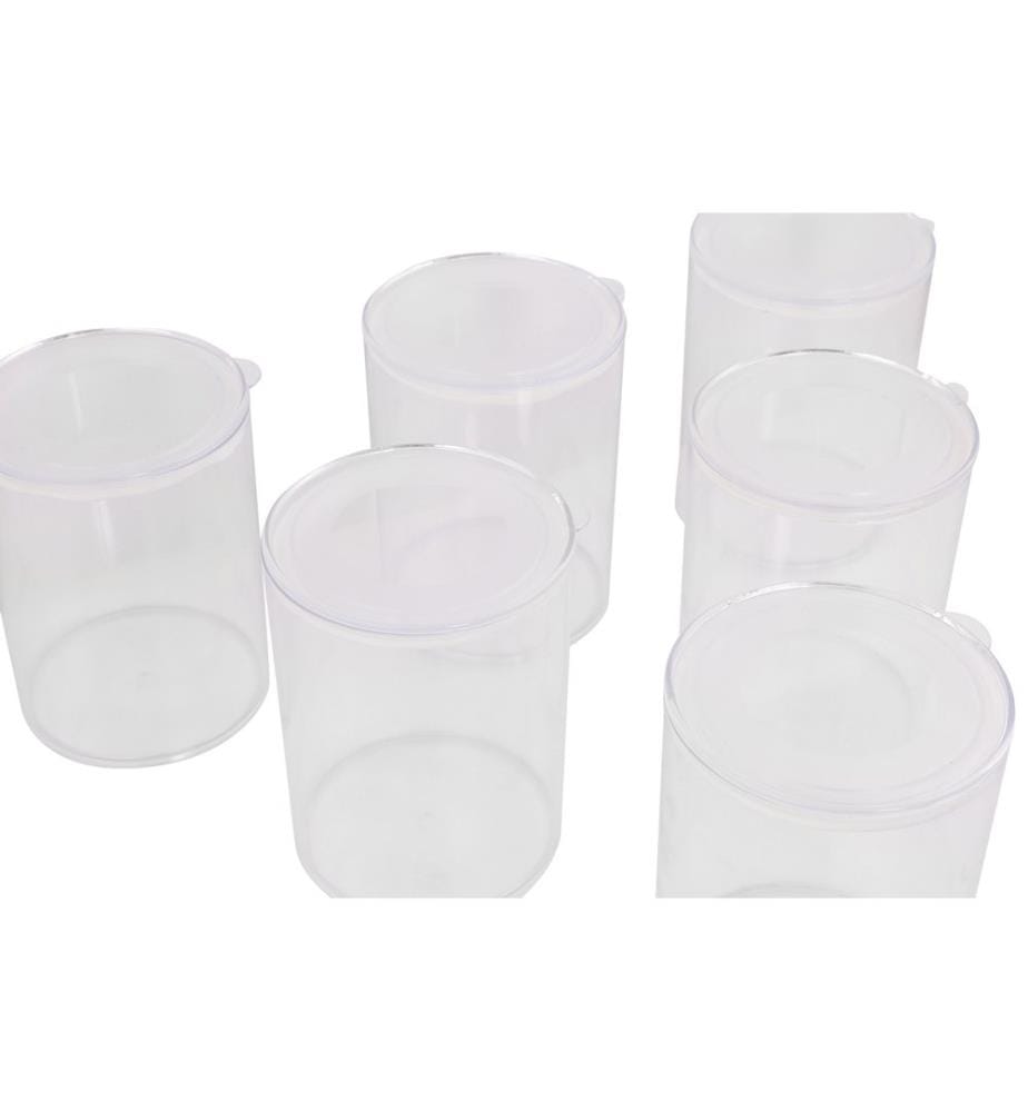 Storage Box Set, 6 Pieces, Transparent, 100% Plastic