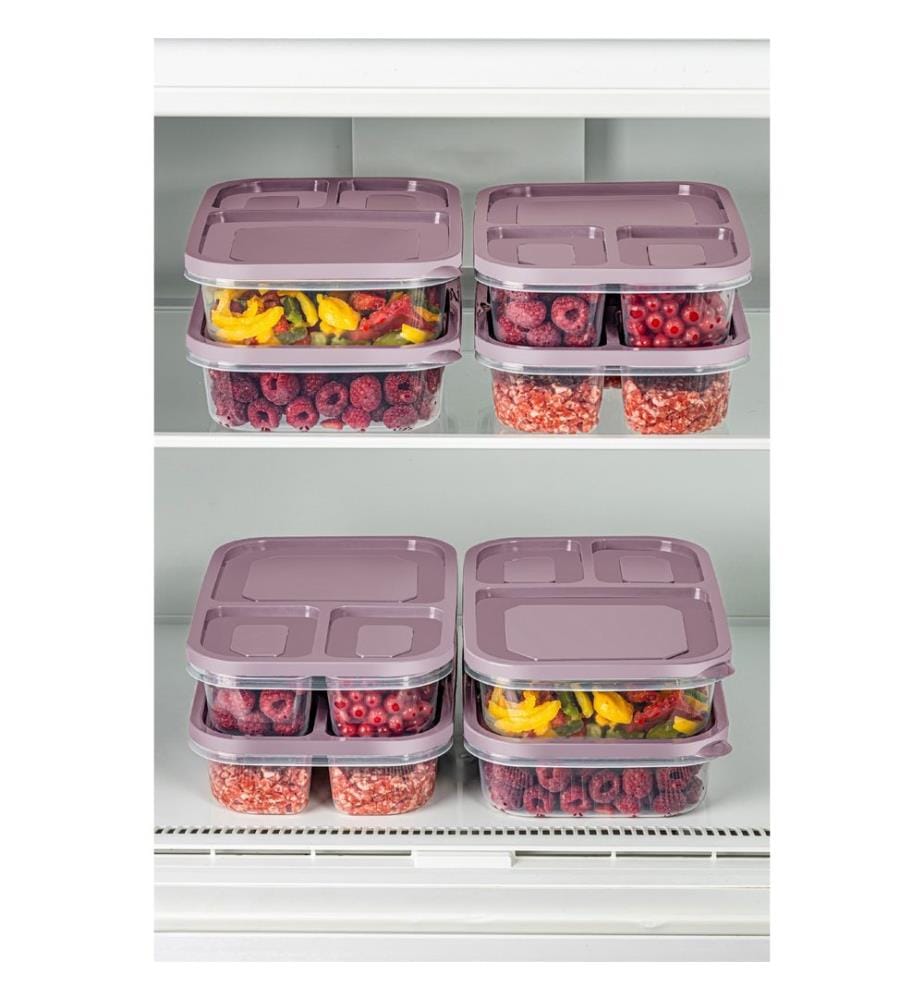 Storage Box Set, 8 Pieces, Pink, 100% PLASTIC