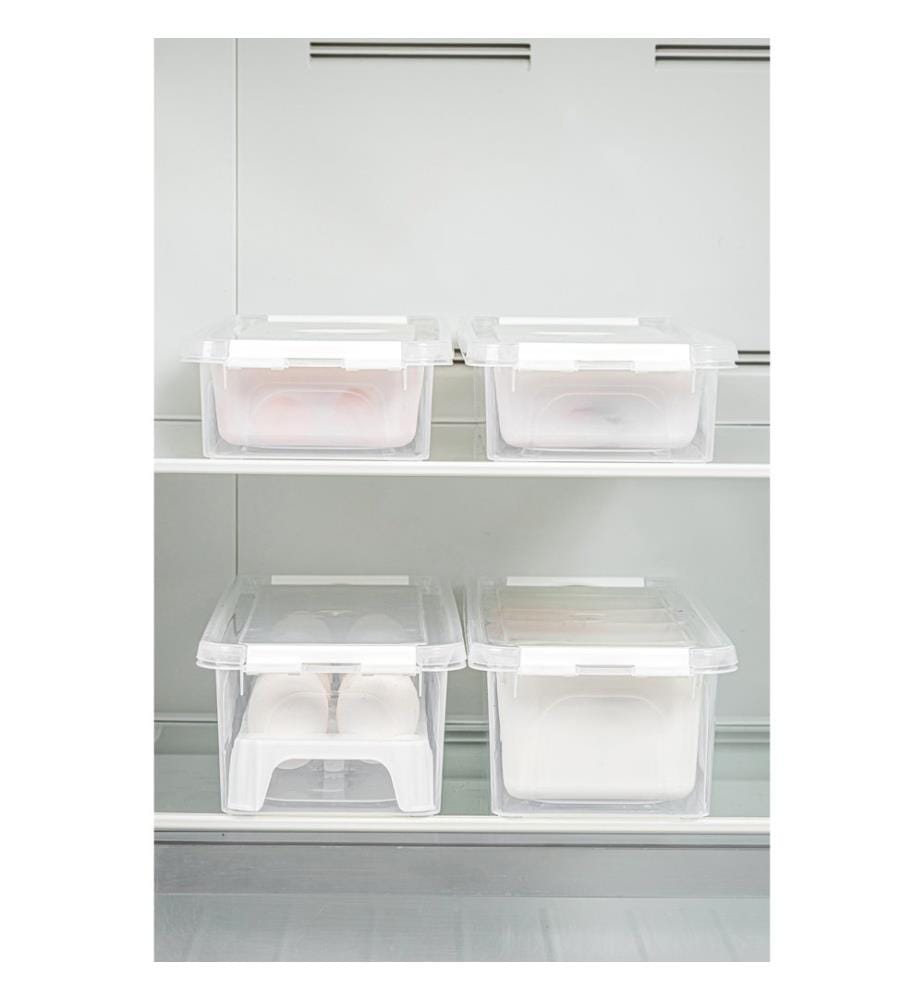 Storage Box Set, 4 Pieces, Transparent, 100% PLASTIC