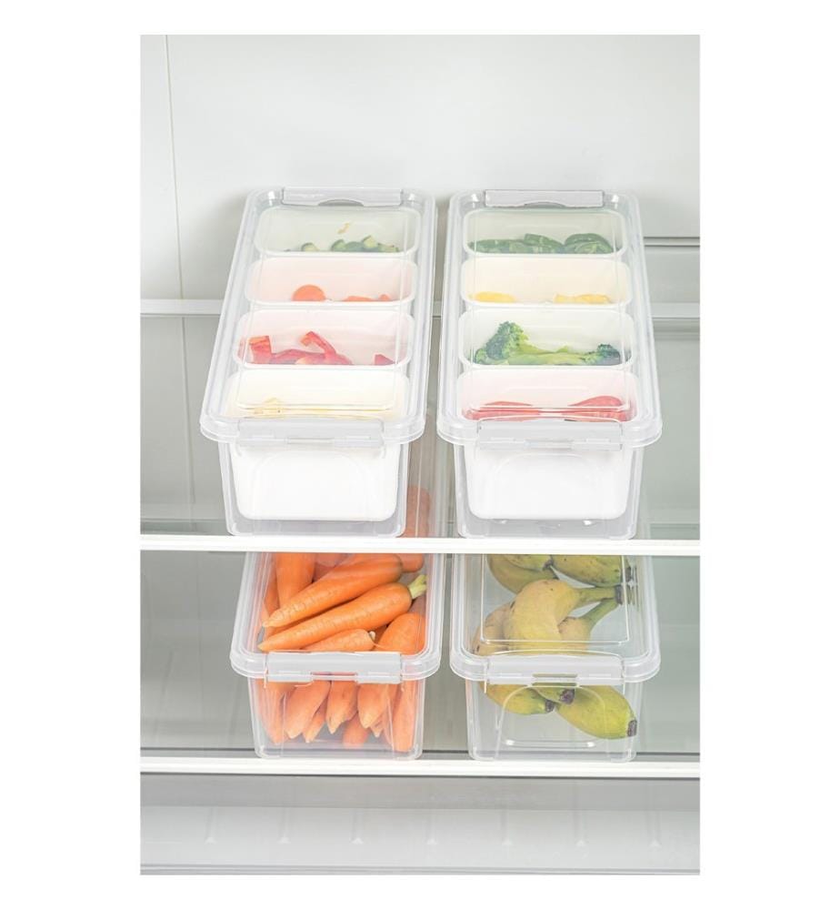 Storage Box Set, 4 Pieces, Transparent, 100% PLASTIC