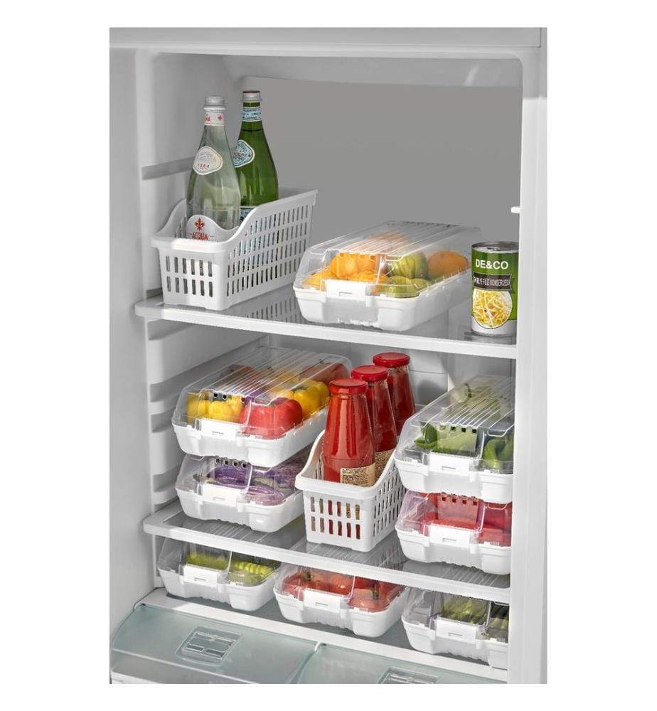 Fridge Organizer Set, 4 Pieces, White, 100% PLASTIC