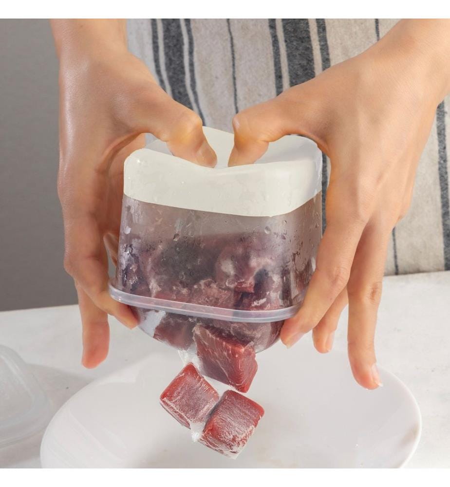 Fridge Organizer Set, 10 Pieces, Grey, 100% PLASTIC