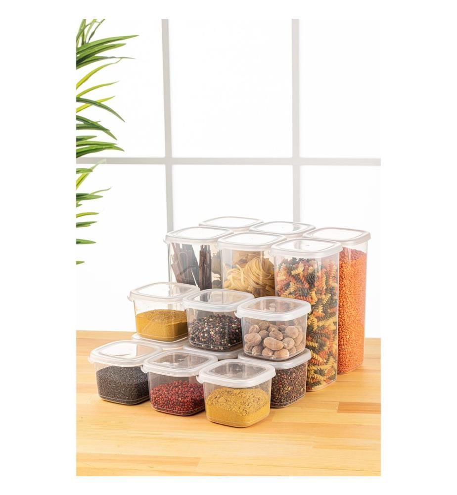 Storage Box Set, 15 Pieces, , White, 100% Plastic