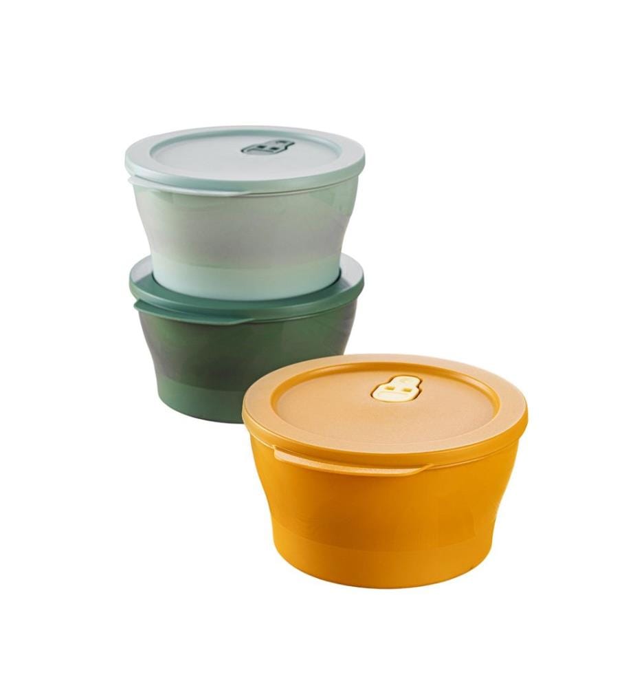 Storage Box Set, 3 Pieces, Multicolor, 100% PLASTIC