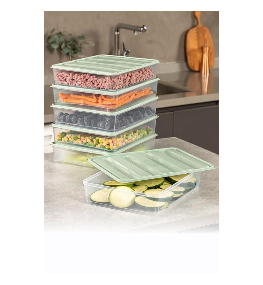 Storage Box Set, 6 Pieces, Mint, 100% PLASTIC