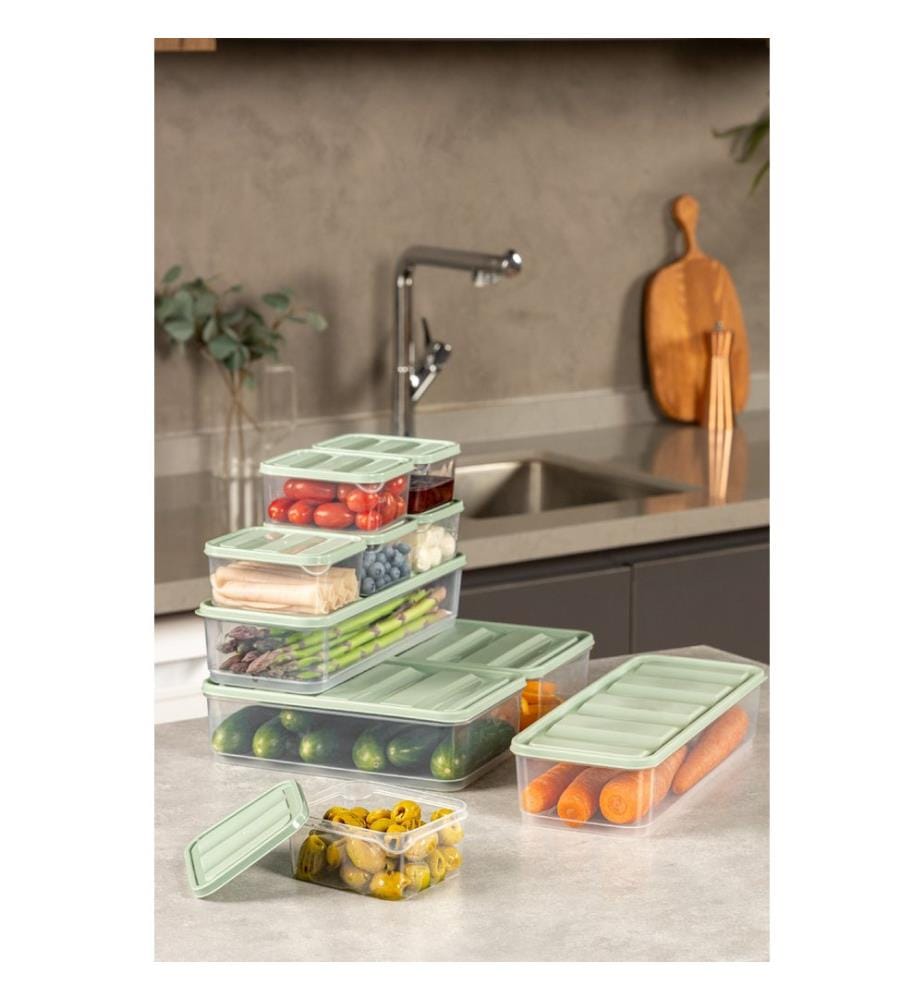 Storage Box Set, 10 Pieces, Mint, 100% PLASTIC