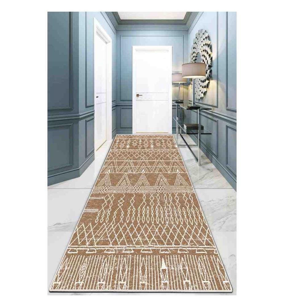 Tapis de salle, Beige, Vison, 100% Polyester, 80 x 100 cm