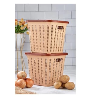 Panier à linge, marron, 0 PLASTIQUE