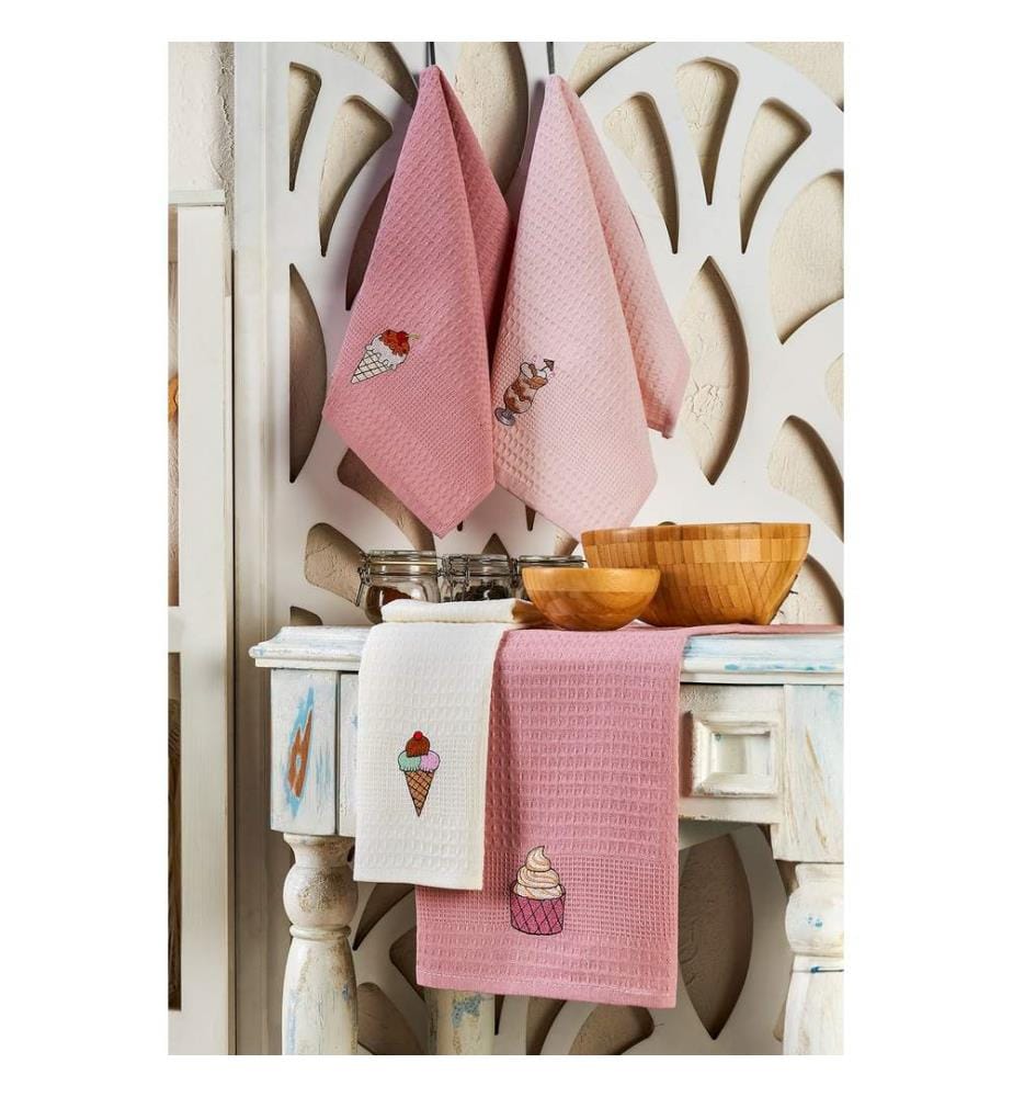 Kitchen Towel Set, 6 Pieces, Multicolor, 100% COTTON