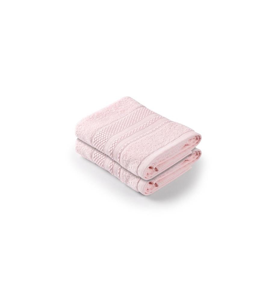 Handtuchset, 2-teilig, Puder, 100 % Baumwolle