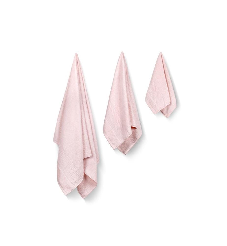 Handtuchset, 3-teilig, Puder, 100 % Baumwolle