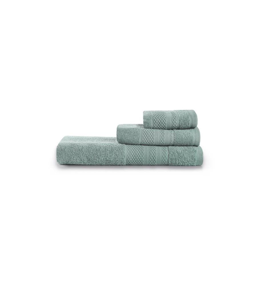 Handtuchset, 3-teilig, Grün, 100 % Baumwolle