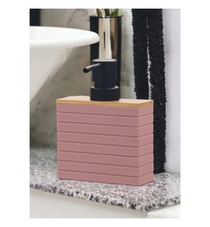 Dispenser di sapone, rosa, 100% poliresina